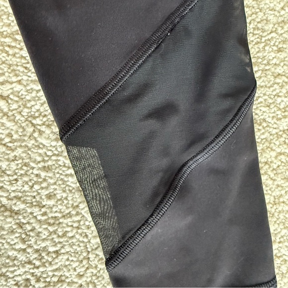lululemon black leggings with mesh inserts size 8 - Picture 5 of 13
